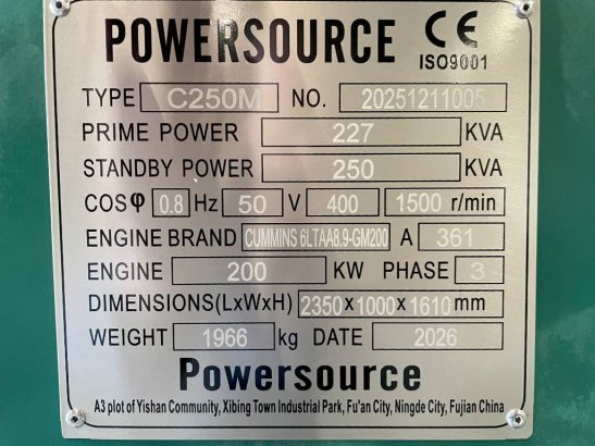 Cummins 6LTAA8.9-GM200 - 250 kVA Marine Genset - DPX-19754 6LTAA8.9-GM200 - 250 kVA Marine Genset - DPX-19754 2026 1 Gener...