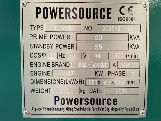 Cummins 4BTA3.9-GM47 - 55 kVA Marine Generator - DPX-19750 4BTA3.9-GM47 - 55 kVA Marine Generator - DPX-19750 2026 1 Gener...