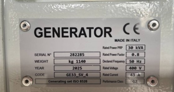 Yanmar 4TNV98C - 33 kVA - Stage V Genset - DPX-19909 4TNV98C - 33 kVA - Stage V Genset - DPX-19909 2026 1 Generators image 36
