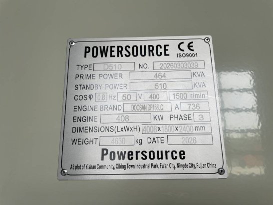 Hyundai DP158LC - 510 kVA Generator - DPX-19855 DP158LC - 510 kVA Generator - DPX-19855 2026 1 Generators image 6