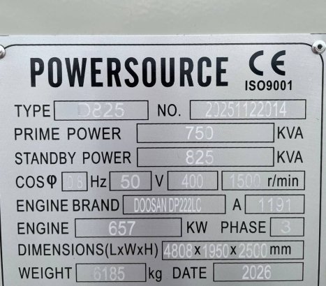 Hyundai DP222LC - 825 kVA Generator - DPX-19858 DP222LC - 825 kVA Generator - DPX-19858 2026 1 Generators image 62