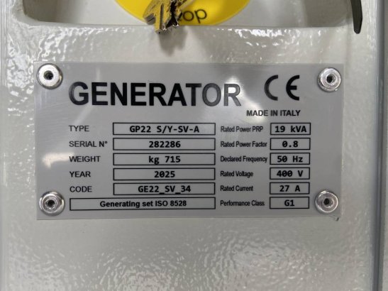 Yanmar 4TNV88-22G - 22 kVA - Stage V Genset - DPX-19907 4TNV88-22G - 22 kVA - Stage V Genset - DPX-19907 2025 1 Generators...
