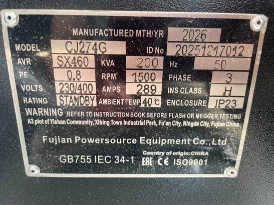 DPX CJ274G - 200 kVA Alternator - DPX-33908 DPX CJ274G - 200 kVA Alternator - DPX-33908 2026 1 Generators image 19