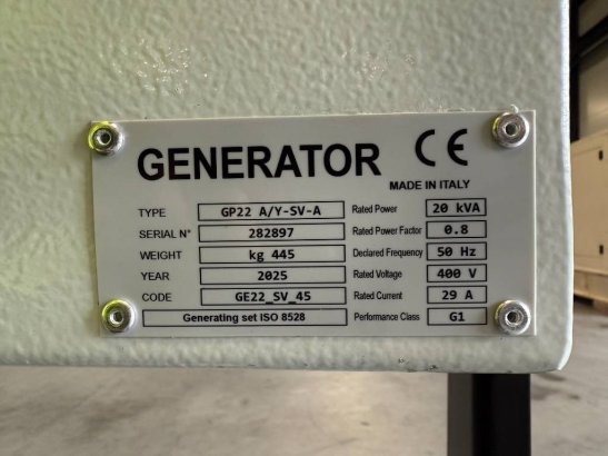 Yanmar 4TNV88-22G - 22 kVA - Stage V Genset - DPX-19907-O 4TNV88-22G - 22 kVA - Stage V Genset - DPX-19907-O 2026 1 Genera...