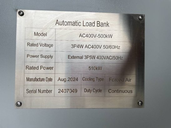 DPX Power Loadbank AC400V-500 kW - DPX-30022 DPX Power Loadbank AC400V-500 kW - DPX-30022 2026 1 image 51