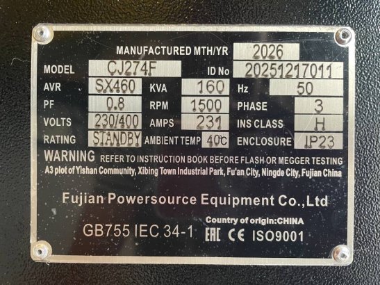 DPX CJ274E - 160 kVA Alternator - DPX-33907 DPX CJ274E - 160 kVA Alternator - DPX-33907 2026 1 Generators image 22