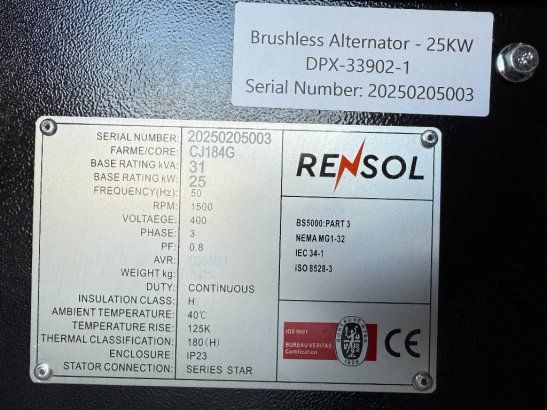 DPX CJ184G - 31 kVA Alternator - DPX-33902 DPX CJ184G - 31 kVA Alternator - DPX-33902 2025 1 Generators image 32