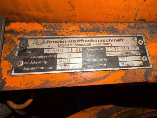 Wood Chipper Jensen A530 DI XL Diesel 2016 Jensen A530 DI XL 2016 2 image 10