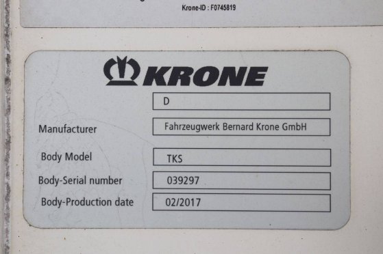 Reefer Semi-trailer Krone SD 39000kg 2017 9357 2017 2 Refrigerated semi trailers image 10