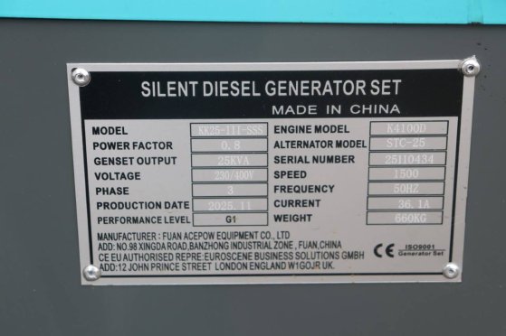 Generator Kawakenki KK25-III-SSS Diesel 25kVA 2025 New Kawakenki KK25-III-SSS 2025 1 Generators image 25