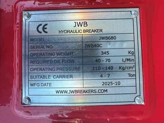 Hydraulische hamer JWB 680 2025 Nieuw JWB 680 2025 1 image 10