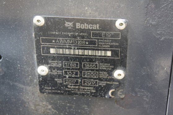 Mini excavator Bobcat E19 Diesel 10kW 2017 E19 2017 2 image 10