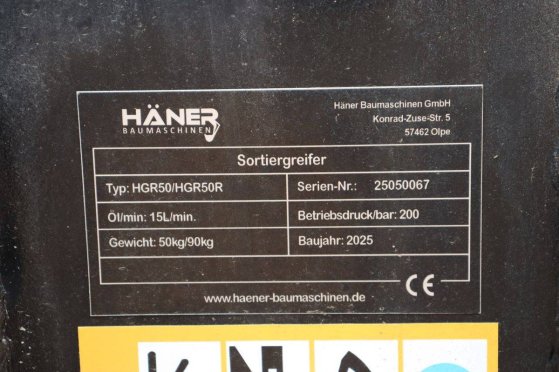 Häner HGR50/HGR50R 2025 Sorting Grab New Haner HGR50/HGR50R 2025 1 image 10