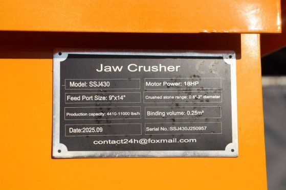 Crusher Captok SSJ430 Petrol 18hp 2025 New Captok SSJ430 2025 1 image 11