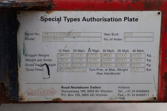 Semi-Low Loader Nooteboom OSD-48-03 2005 Nooteboom OSD-48-03 2005 2 Lowloader semi-trailers image 11