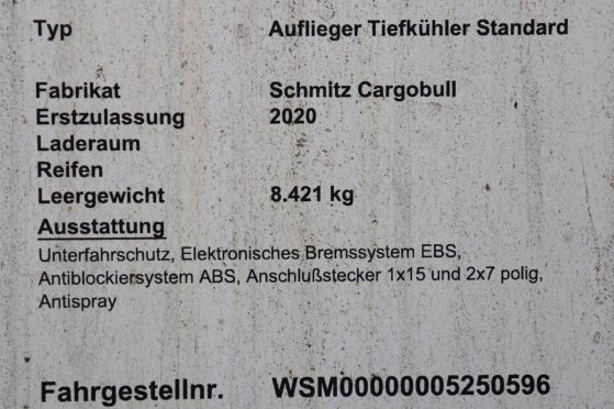 Reefer Semitrailer Schmitz Cargobull Auflieger Tiefkühler Standard 2020 Schmitz Cargobull Auflieger Tiefkühler Standard 20...
