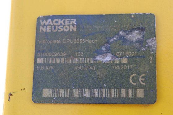 Vibratory Plate Wacker Neuson DPU6555 Diesel 2017 Neuson DPU6555 2017 2 image 26