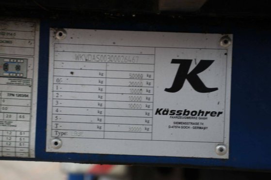 Kaessbohrer LB3e 2010 low loader Kässbohrer LB3e 2010 2 Lowloader semi-trailers image 11