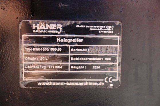 Häner Grabber HWG1500 2024 New Haner HWG1500/1500.50 2024 1 image 11