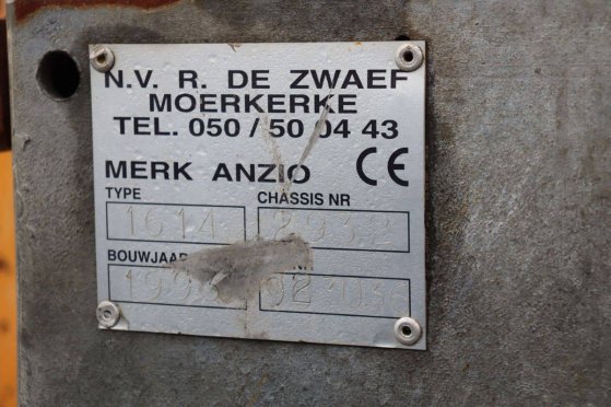 Anzio 1614 1993 Trailer with hooklift system (Margin) Anzio 1614 1993 2 Flatbed open trailers image 11