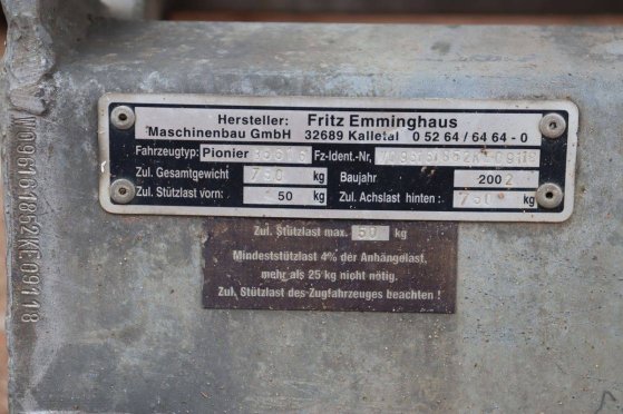 Moving lift Fritz Emminghaus Pionier 85616 Electric 2002 Pionier 85616 2002 2 Flatbed open trailers image 26