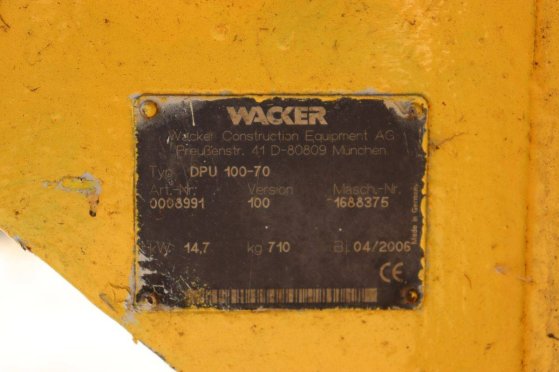 Wacker DPU 100-70 Vibratory Plate Petrol 14.7kW 2006 DPU 100-70 2006 2 image 11