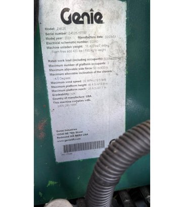 Genie Z-45/25J Articulated Boom Lift Electric+Diesel 15.8m 2001 Z-45/25J 2001 2 image 11