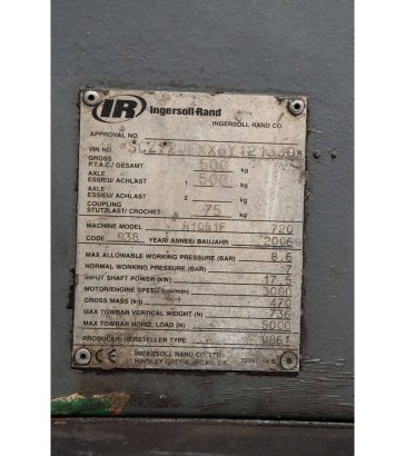 Compressor Ingersoll Rand R1051F Diesel 17.5kW 2006 R1051F 2006 2 Compressors image 11