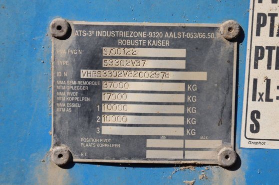 Tipper Semi-trailer Robuste-Kaiser S3302V37 37000kg 2008 Robuste Kaiser S3302V37 2008 2 image 11