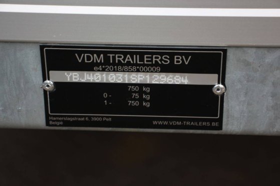 Gesloten aanhangwagen VDM Trailers 260x150cm 2025 Nieuw VDM trailers Rental Edition 2025 1 image 12