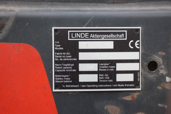 Heftruck Linde H25T LPG 2500kg 2013 H25T 2013 2 Rough Terrain Forklift image 27