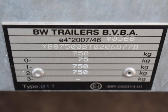 BW Trailer 750kg 300x150x100cm New Onbekend 1 Flatbed open trailers image 12