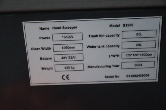 Westfield S1250 Electric Sweeper 2024 New Westfield S1250 2024 1 image 12