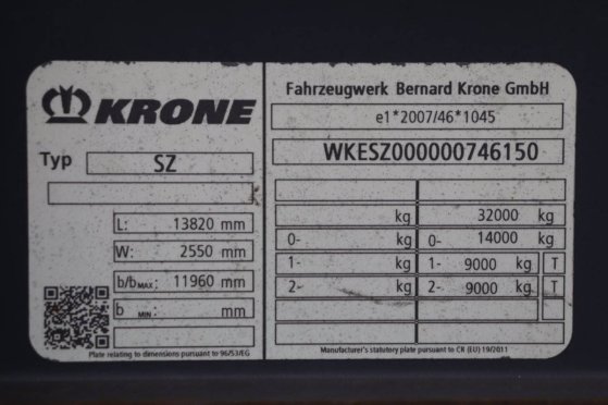 Krone SZ 2016 Flatbed Semi-trailer SZ 2016 2 image 12