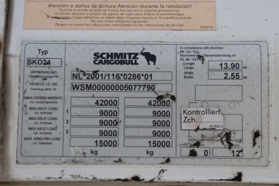 Closed Semi-Trailer Schmitz Cargobull SKO24 2011 Schmitz Cargobull SKO24 2011 2 Refrigerated semi trailers image 12
