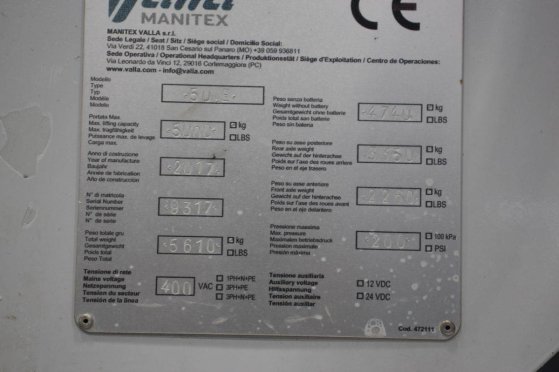 Mobile Crane Manitex Valla 50 E Electric 5000kg 2017 VALLA MANITEX Valla 50 E 2017 2 Other cranes image 12