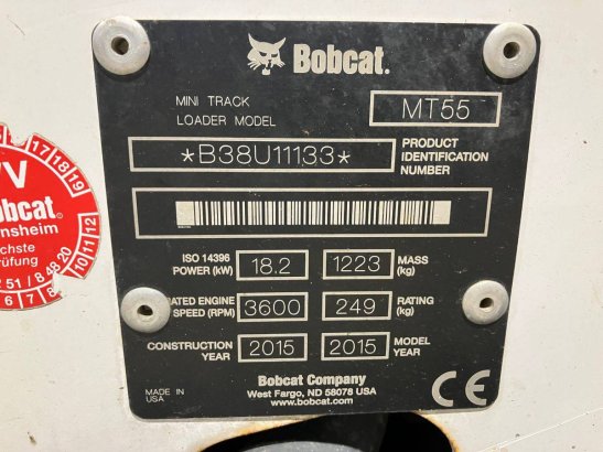 Skid steer loader Bobcat MT55 Diesel 18.2kW 2015 MT55 2015 2 image 12