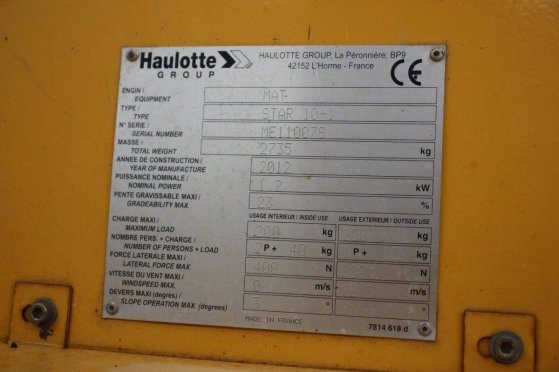 Haulotte Star 10 Electric Mast Lift 200kg 10m 2012 Haulotte Star 10 2012 2 image 12