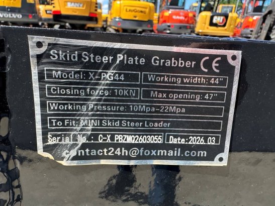 Pelican Bucket Giyi X-PG44 2026 New Fits Skid Steer Loader Giyi X-PG44 2026 1 image 12