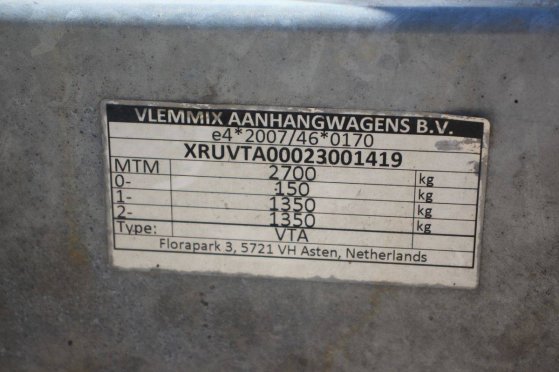 Machine transporter Vlemmix VTA 2023 Vlemmix VTA 2023 2 Flatbed open trailers image 12