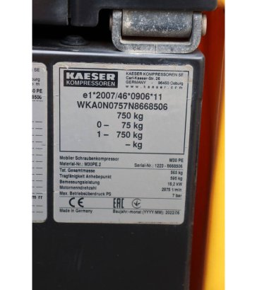 Mobile Compressor Kaeser M30 Diesel 18.2kW 2022 M30 2022 2 Compressors image 12
