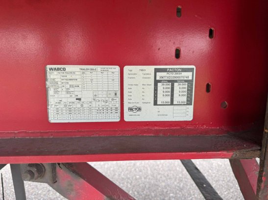 Curtain-sided semi-trailer Pacton TXD.3 2011 Pacton TXD.3 2011 2 image 12
