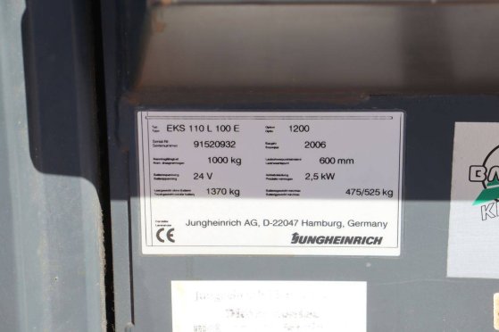 Stacker Jungheinrich EKS 110 Electric 1000kg 2006 EKS 110 2006 2 image 12