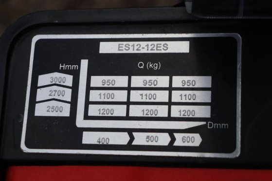 Stacker EP Equipment ES12-12ES Electric 1200kg 3.0m 2021 EP Equipment ES12-12ES 2021 2 image 12