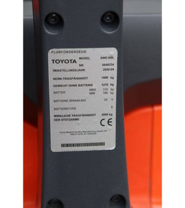 Toyota SWE160L Electric Stacker 1600kg 5.4m 2020 SWE160L 2020 2 image 12