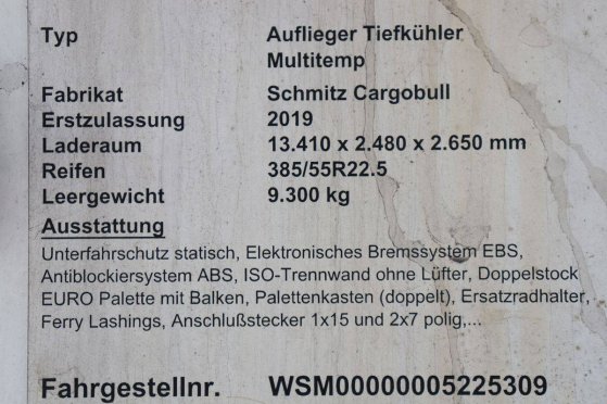 Reefer Semi-trailer Schmitz Cargobull SCB-S3B 42000kg 2019 Schmitz Cargobull SCB-S3B 2019 2 Refrigerated semi trailers ima...