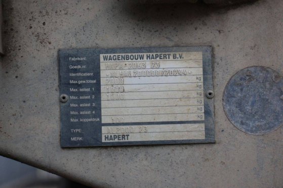 Covered trailer Hapert AL 2010 Hapert AL 2010 2 Flatbed open trailers image 13