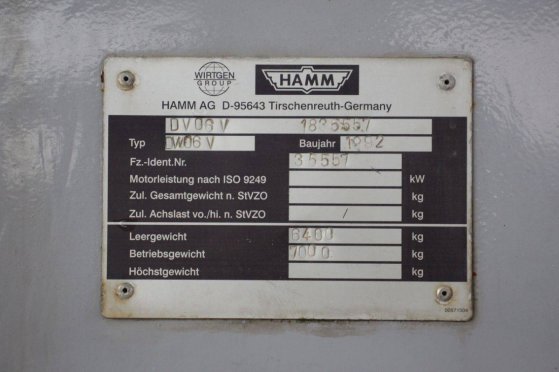 Tandem roller Hamm DV06V Diesel 38kW 1992 DV06 V 1992 2 image 13