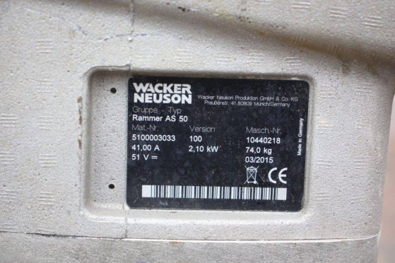 Vibratory rammer Wacker Neuson Rammer AS 50 Electric 2015 Demo Neuson Rammer AS 50 2015 2 image 13