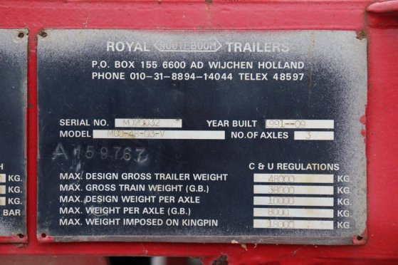 Semi-Low Loader Nooteboom MCO-48-03-V 1991 Nooteboom MCO-48-03-V 1991 2 Lowloader semi-trailers image 13
